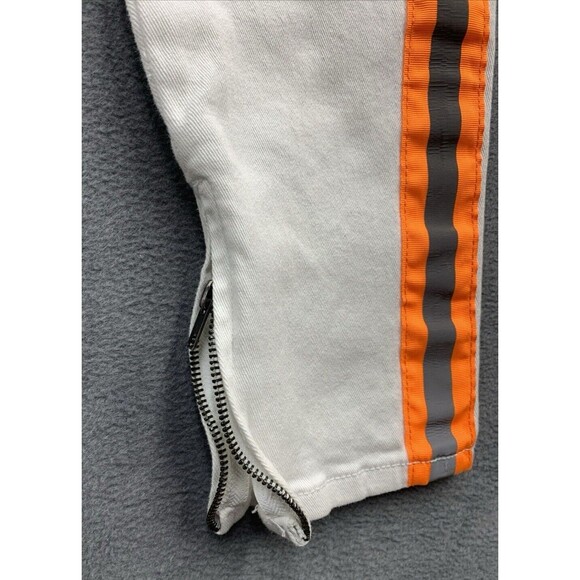 KDNK 11 4 14 11 Denim Jeans Men's Size 32X32 White Orange Reflective Stripes - Picture 12 of 16